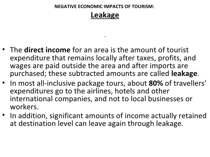 negative environmental impacts of tourism economic impact of tourism essay